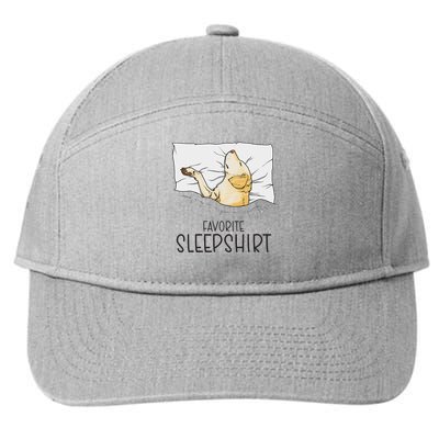 Favorite Sleep, Napping Labrador Pajama 7-Panel Snapback Hat