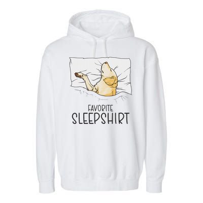 Favorite Sleep, Napping Labrador Pajama Garment-Dyed Fleece Hoodie