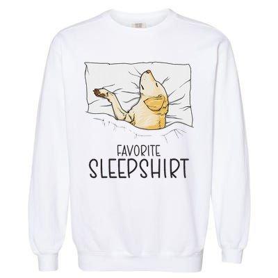 Favorite Sleep, Napping Labrador Pajama Garment-Dyed Sweatshirt
