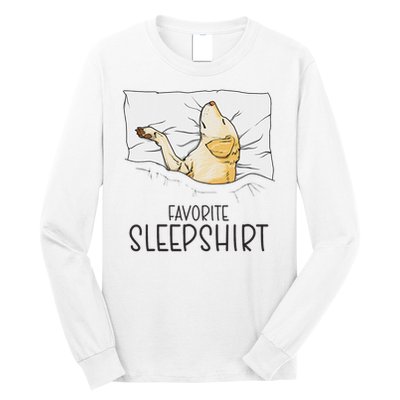 Favorite Sleep, Napping Labrador Pajama Long Sleeve Shirt