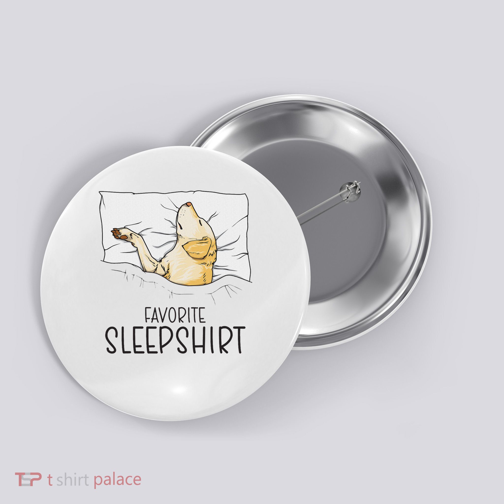 Favorite Sleep, Napping Labrador Pajama Button