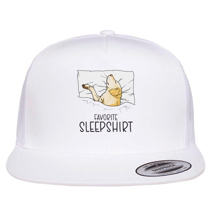 Favorite Sleep, Napping Labrador Pajama Flat Bill Trucker Hat