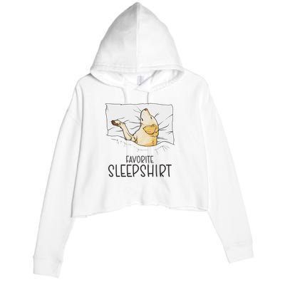 Favorite Sleep, Napping Labrador Pajama Crop Fleece Hoodie