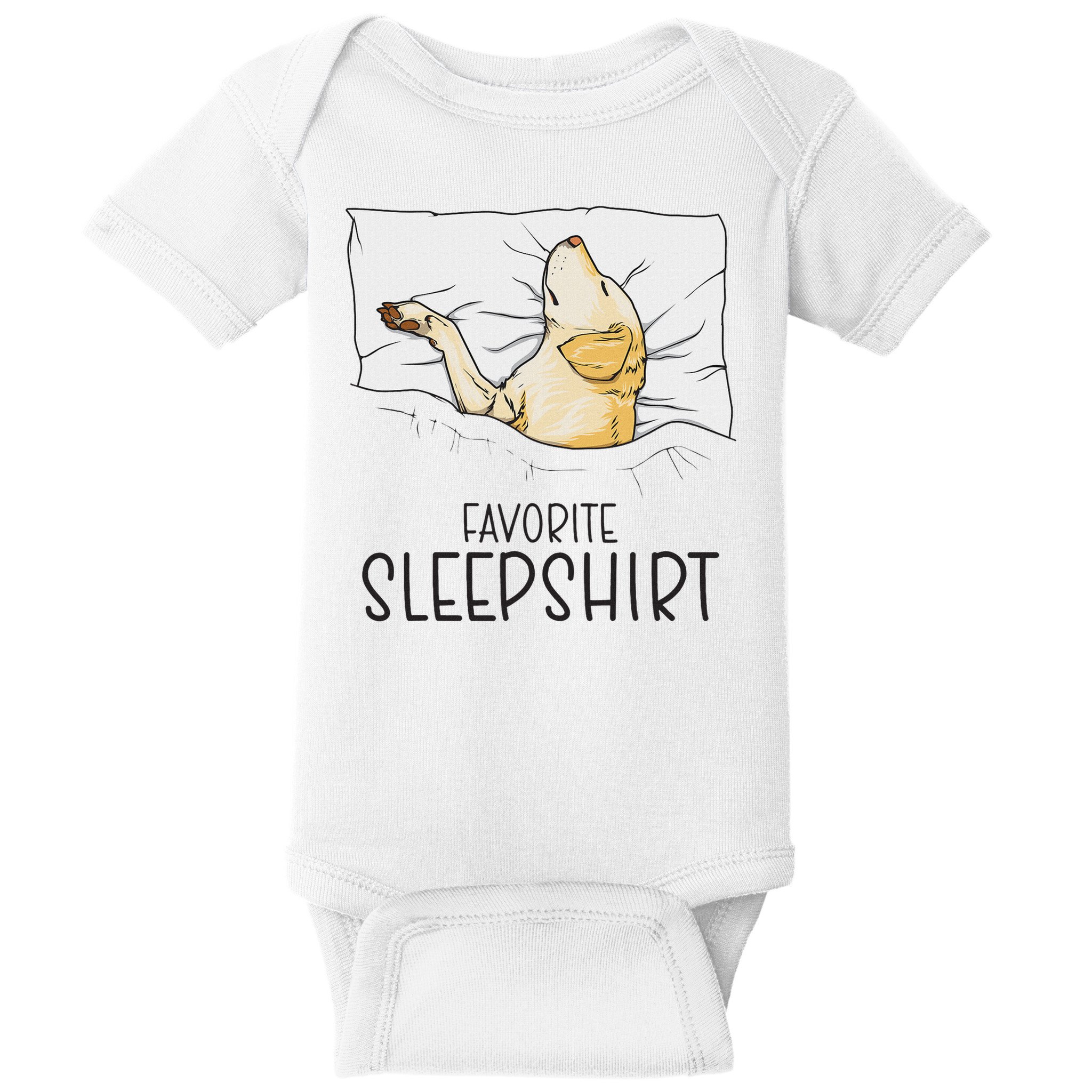 Favorite Sleep, Napping Labrador Pajama Baby Bodysuit