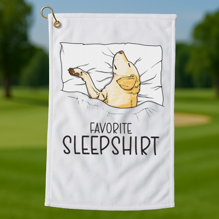 Favorite Sleep, Napping Labrador Pajama Golf Towel