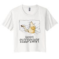 Favorite Sleep, Napping Labrador Pajama Women's Crop Top Tee