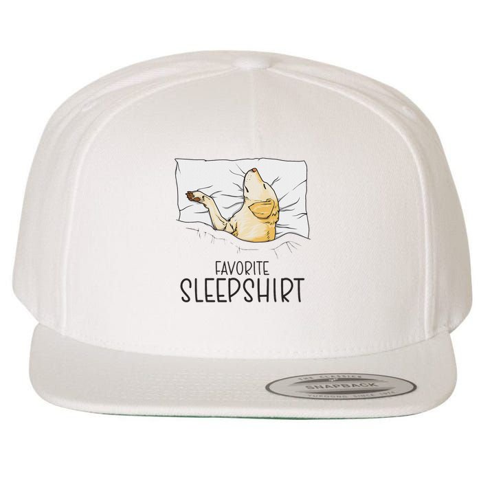 Favorite Sleep, Napping Labrador Pajama Wool Snapback Cap