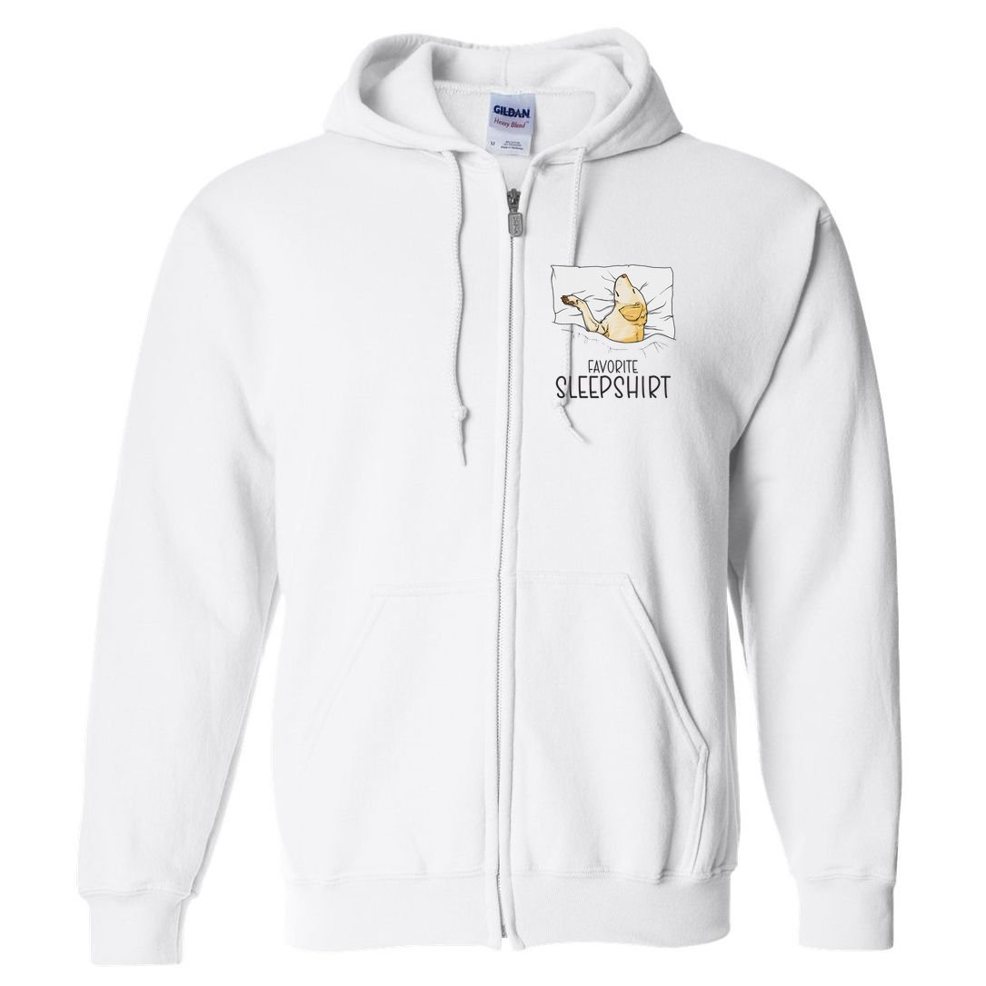 Favorite Sleep, Napping Labrador Pajama Full Zip Hoodie