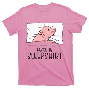 Favorite Sleepshirt Napping Pig Piglet & Piggy Pajama T-Shirt