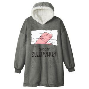 Favorite Sleepshirt Napping Pig Piglet & Piggy Pajama Hooded Wearable Blanket