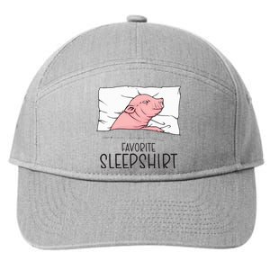 Favorite Sleepshirt Napping Pig Piglet & Piggy Pajama 7-Panel Snapback Hat