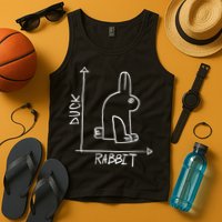 Funny Science Nerd Duck Or Rabbit Physics Math Geek Tank Top