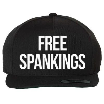 Free Spankings Naughty Dirty Adult Humor Dominant Sub Dom Wool Snapback Cap