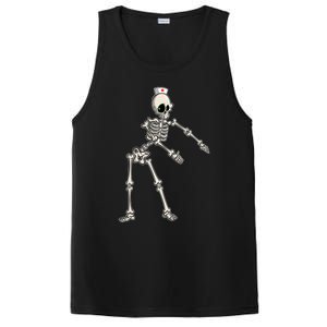 Flossing Skeleton Nurse Halloween Gift PosiCharge Competitor Tank