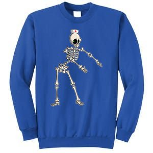 Flossing Skeleton Nurse Halloween Gift Sweatshirt