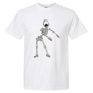 Flossing Skeleton Nurse Halloween Gift Garment-Dyed Heavyweight T-Shirt