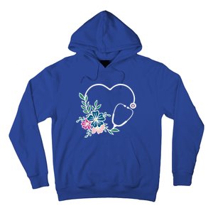 Floral Stethoscope Nurse Healthcare Worker Medical Field Gift Hoodie