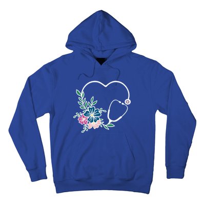 Floral Stethoscope Nurse Healthcare Worker Medical Field Gift Hoodie