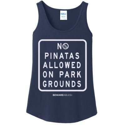 Funny Sign, No Piñatas Allowed On Park Grounds, Party Ladies Essential Tank