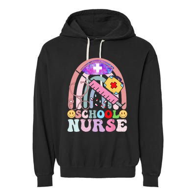 Funny School Nurse Graphic Tees Tops Back To School Garment-Dyed Fleece Hoodie