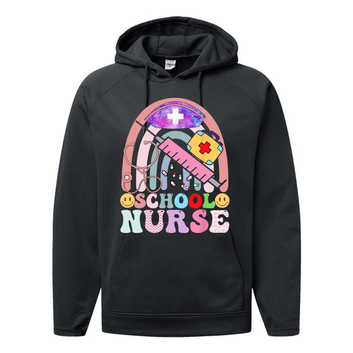 Funny School Nurse Graphic Tees Tops Back To School Performance Fleece Hoodie