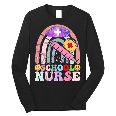 Funny School Nurse Graphic Tees Tops Back To School Long Sleeve Shirt