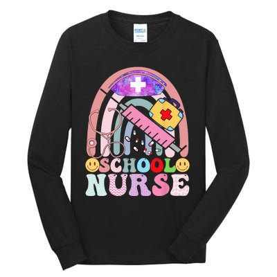 Funny School Nurse Graphic Tees Tops Back To School Tall Long Sleeve T-Shirt