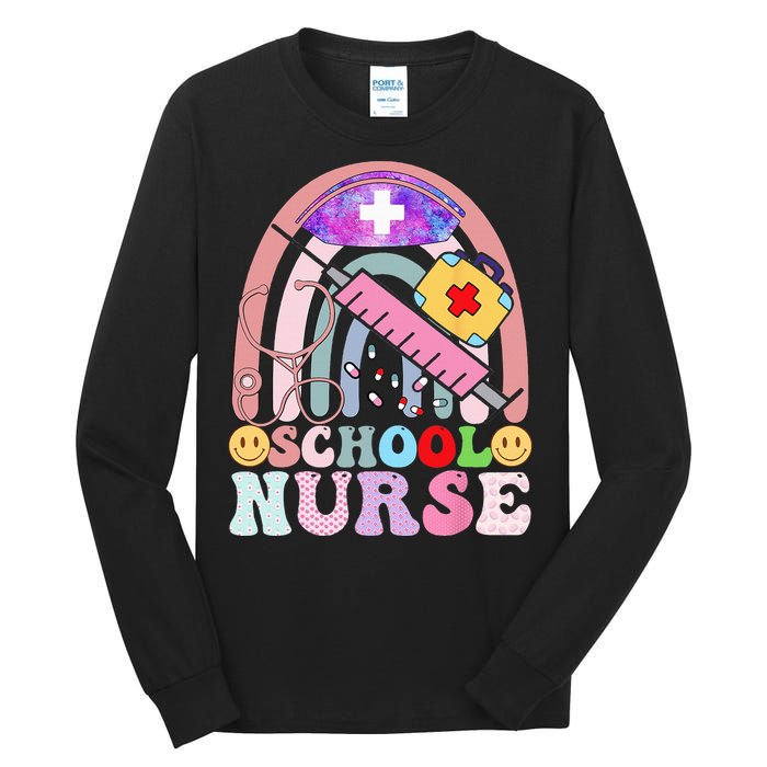 Funny School Nurse Graphic Tees Tops Back To School Tall Long Sleeve T-Shirt