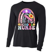 Funny School Nurse Graphic Tees Tops Back To School Cooling Performance Long Sleeve Crew