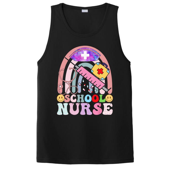 Funny School Nurse Graphic Tees Tops Back To School PosiCharge Competitor Tank