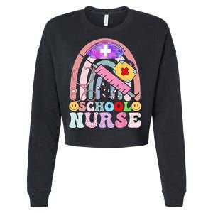 Funny School Nurse Graphic Tees Tops Back To School Cropped Pullover Crew