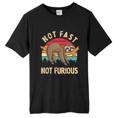 Funny Sloth Not Fast Not Furious Sloth Quote Cute Sloth Gift Tall Fusion ChromaSoft Performance T-Shirt