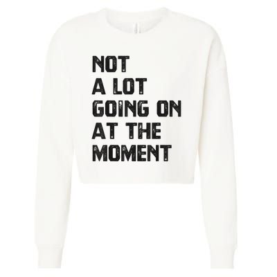 Funny Sarcastic Not A Lot Going On At The Moment Cropped Pullover Crew