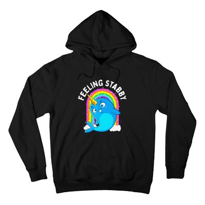 Feeling Stabby Narwhal Kawaii Whale Gift Teen Hoodie