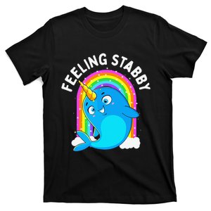 Feeling Stabby Narwhal Kawaii Whale Gift Teen T-Shirt