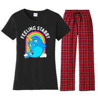 Feeling Stabby Narwhal Kawaii Whale Gift Teen Women's Flannel Pajama Set