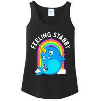 Feeling Stabby Narwhal Kawaii Whale Gift Teen Ladies Essential Tank