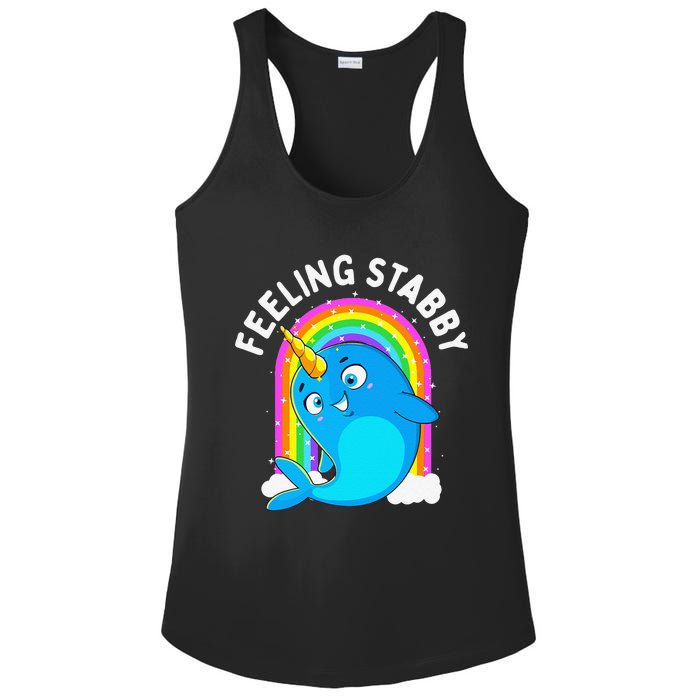 Feeling Stabby Narwhal Kawaii Whale Gift Teen Ladies PosiCharge Competitor Racerback Tank