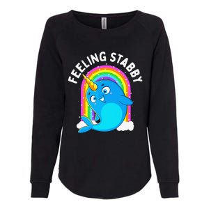 Feeling Stabby Narwhal Kawaii Whale Gift Teen Womens California Wash Sweatshirt