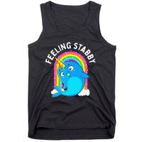 Feeling Stabby Narwhal Kawaii Whale Gift Teen Tank Top