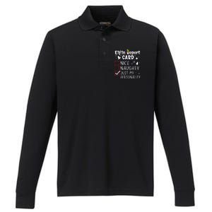 Funny Sayings N Christmas Nice Naughty Xmas List Gift Performance Long Sleeve Polo