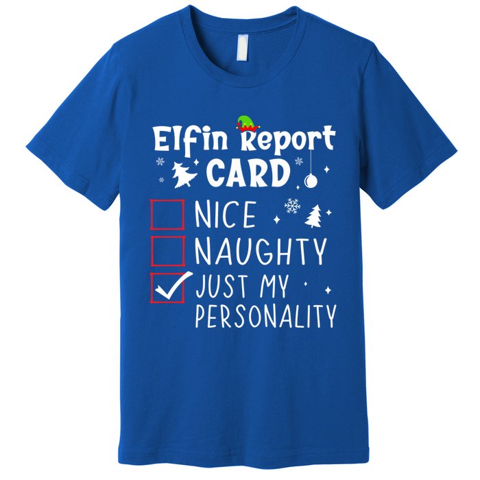 Funny Sayings N Christmas Nice Naughty Xmas List Gift Premium T-Shirt