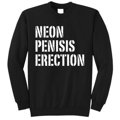 Funny Saying Neon Penisis Erection Sweatshirt