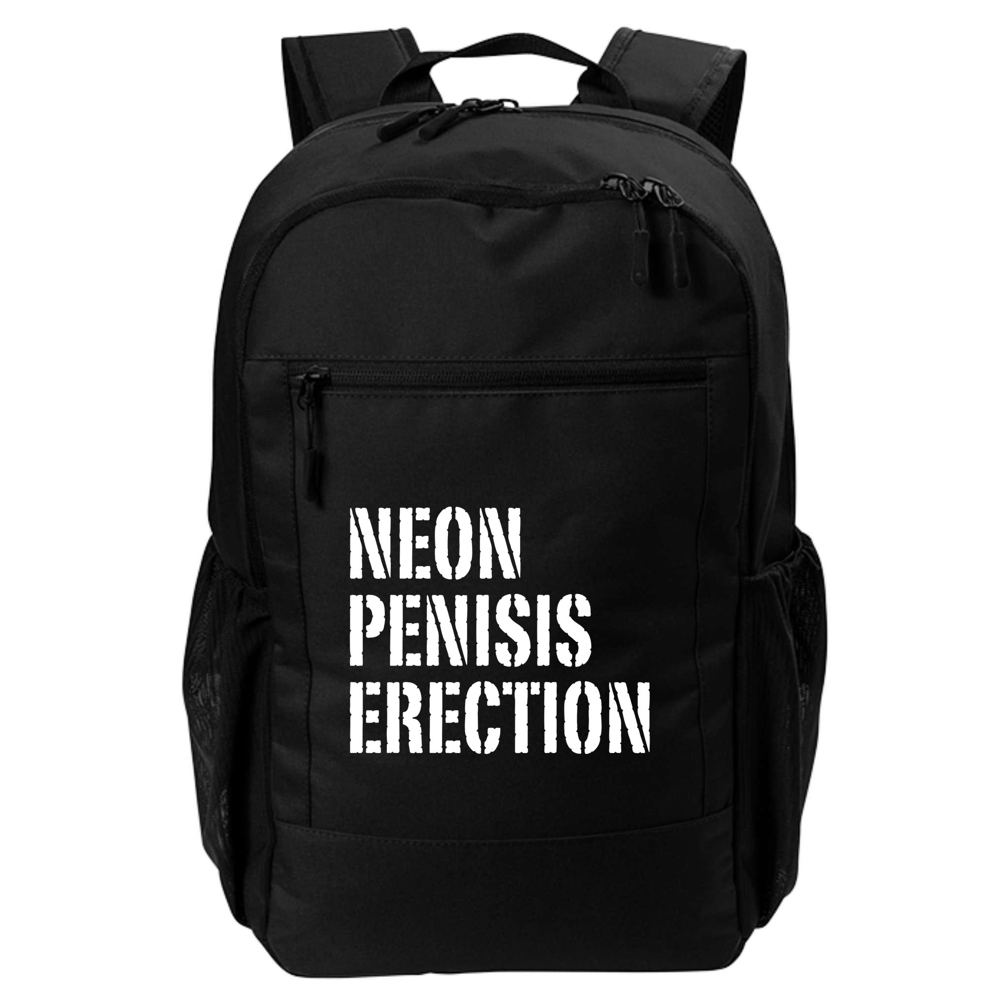 Funny Saying Neon Penisis Erection Backpack