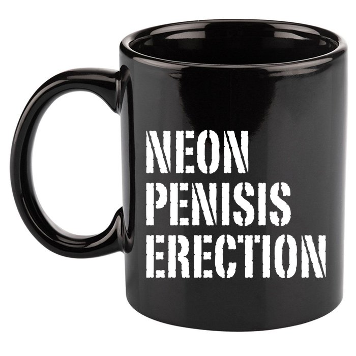 Funny Saying Neon Penisis Erection 11oz C Handle Ceramic Mug