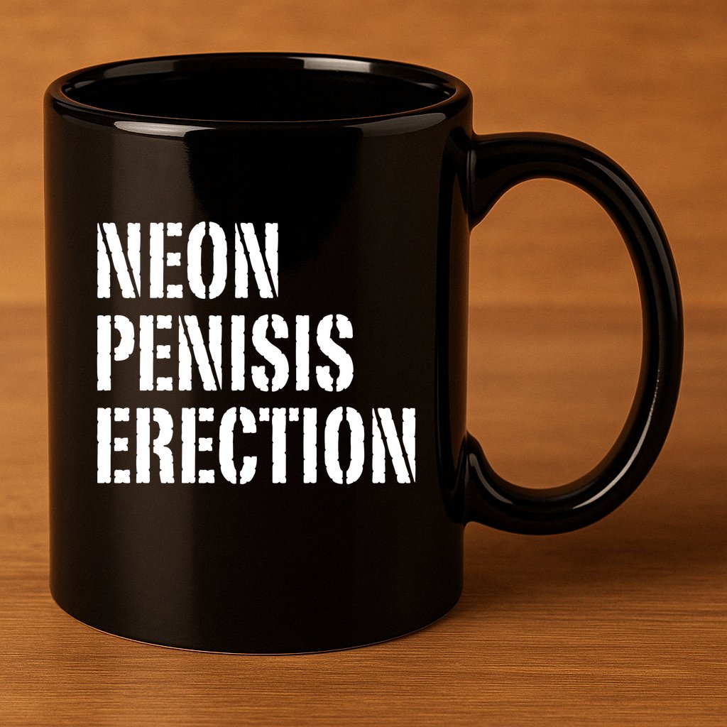 Funny Saying Neon Penisis Erection 11oz C Handle Ceramic Mug