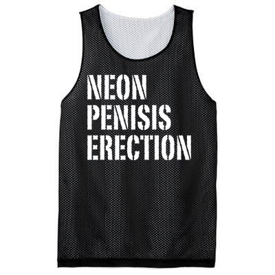 Funny Saying Neon Penisis Erection Mesh Reversible Basketball Jersey Tank