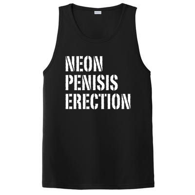 Funny Saying Neon Penisis Erection PosiCharge Competitor Tank