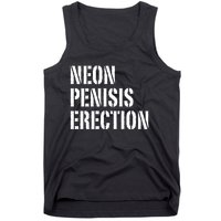 Funny Saying Neon Penisis Erection Tank Top