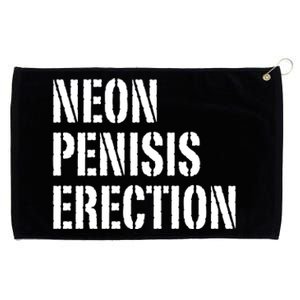 Funny Saying Neon Penisis Erection Grommeted Golf Towel